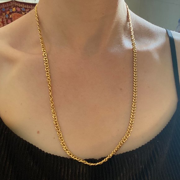 SOLD-Gold plated chain 20" Safara - Picture 2 of 6